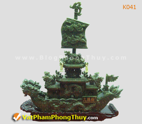 thuyen buom lam ngoc K041 Thuyền Buồm Phong Thủy – Vật phẩm tượng trưng sự may mắn cho người làm kinh doanh, với rất nhiều kiểu dáng đẹp