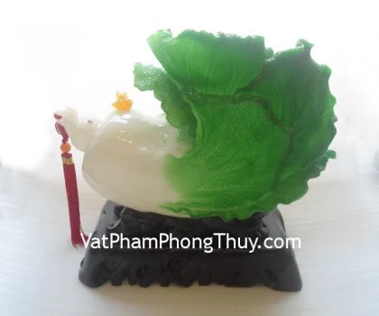 Bắp cải, đế gỗ trung- Tài tới như ý tới E171