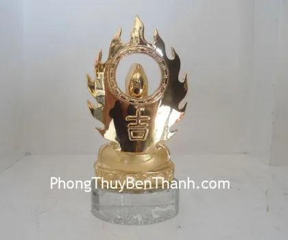Như lai phật quang bảo chiếu vàng,đế thủy tinh FY154