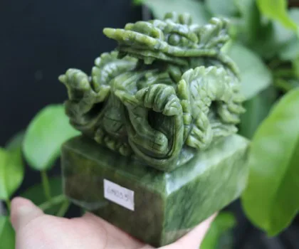 Ấn rồng lam ngọc nhỏ HM044