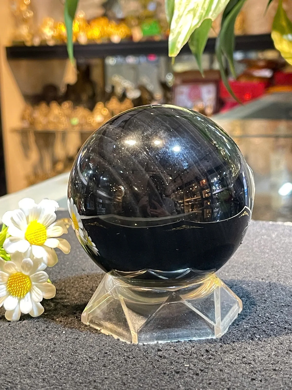 Quả cầu đá hắc ngà HM156-S5-3190