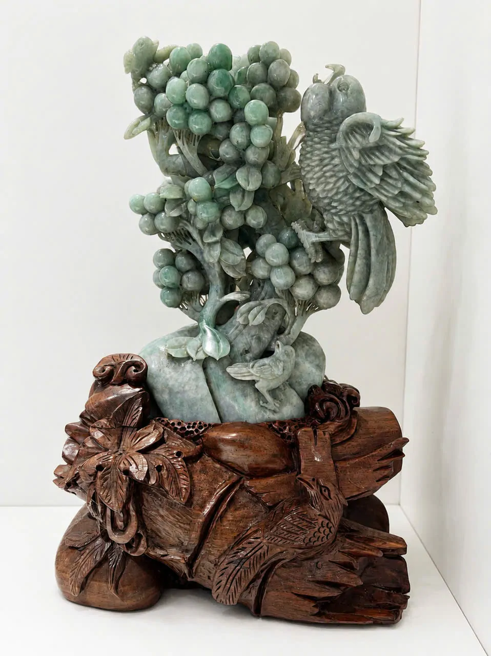 Gia đình chim khuyên bên cây nho ngọc Phỉ Thúy NS127
