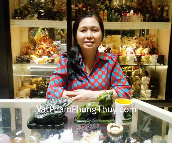 Chị Thảo - khách hàng mua Tỳ hưu Lam ngọc GM014, Thiềm thừ Lam ngọc GM023, Chuỗi tỳ hưu Hoàng long S6010, Tỳ hưu thạch anh tím S763, Ve ngọc phỉ thúy xanh đậm A+ S6497