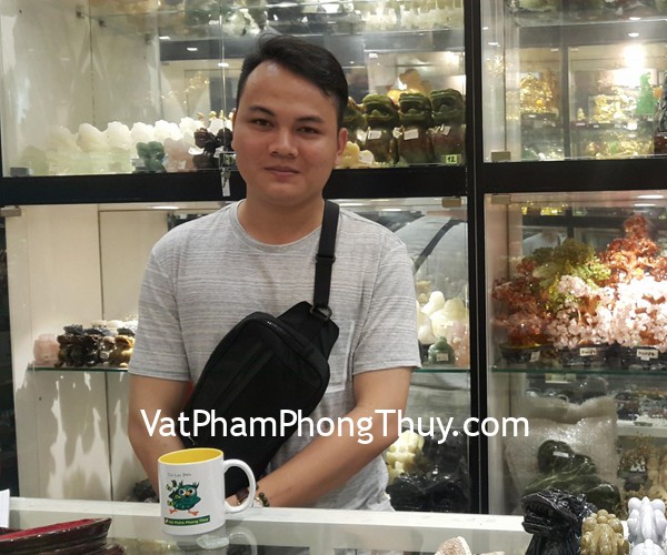 Anh Quang - khách hàng mua mặt phật bổn mạng phỉ thúy lớn tuổi Tuất + Hợi - Phật A Di Đà S6508-8